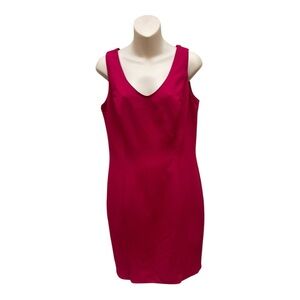 White House Black Market Pink Sheath Dress Size 8 Lined Office